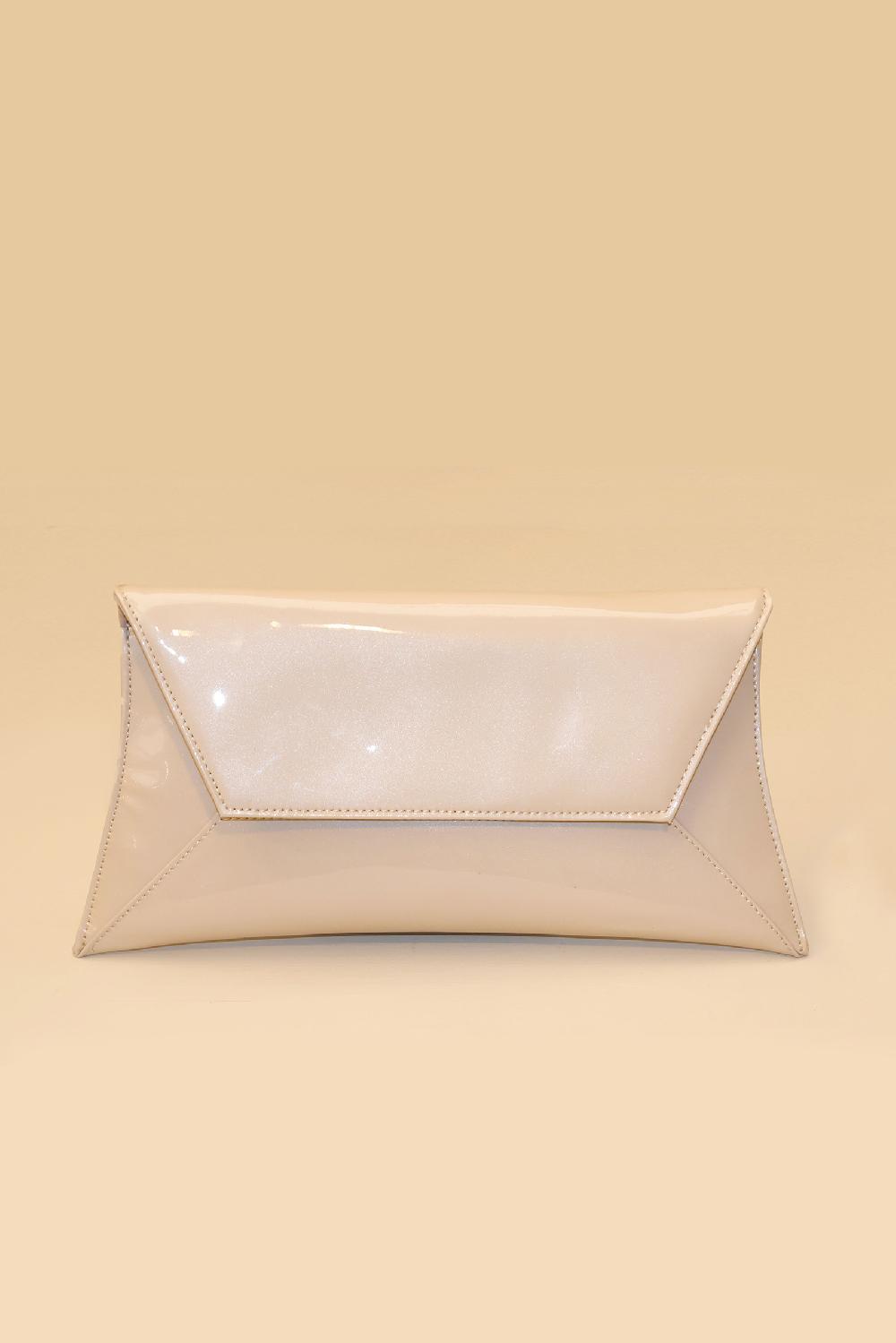 linea raffaelli Nude lacquer envelope clutch