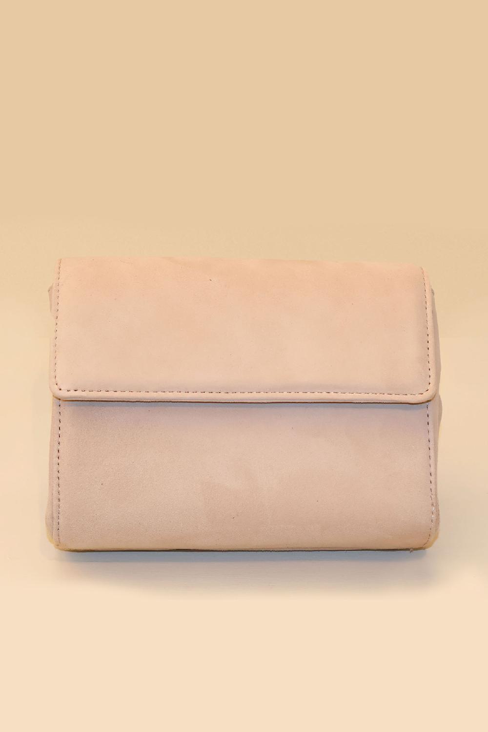 linea raffaelli Nude suéde clutch