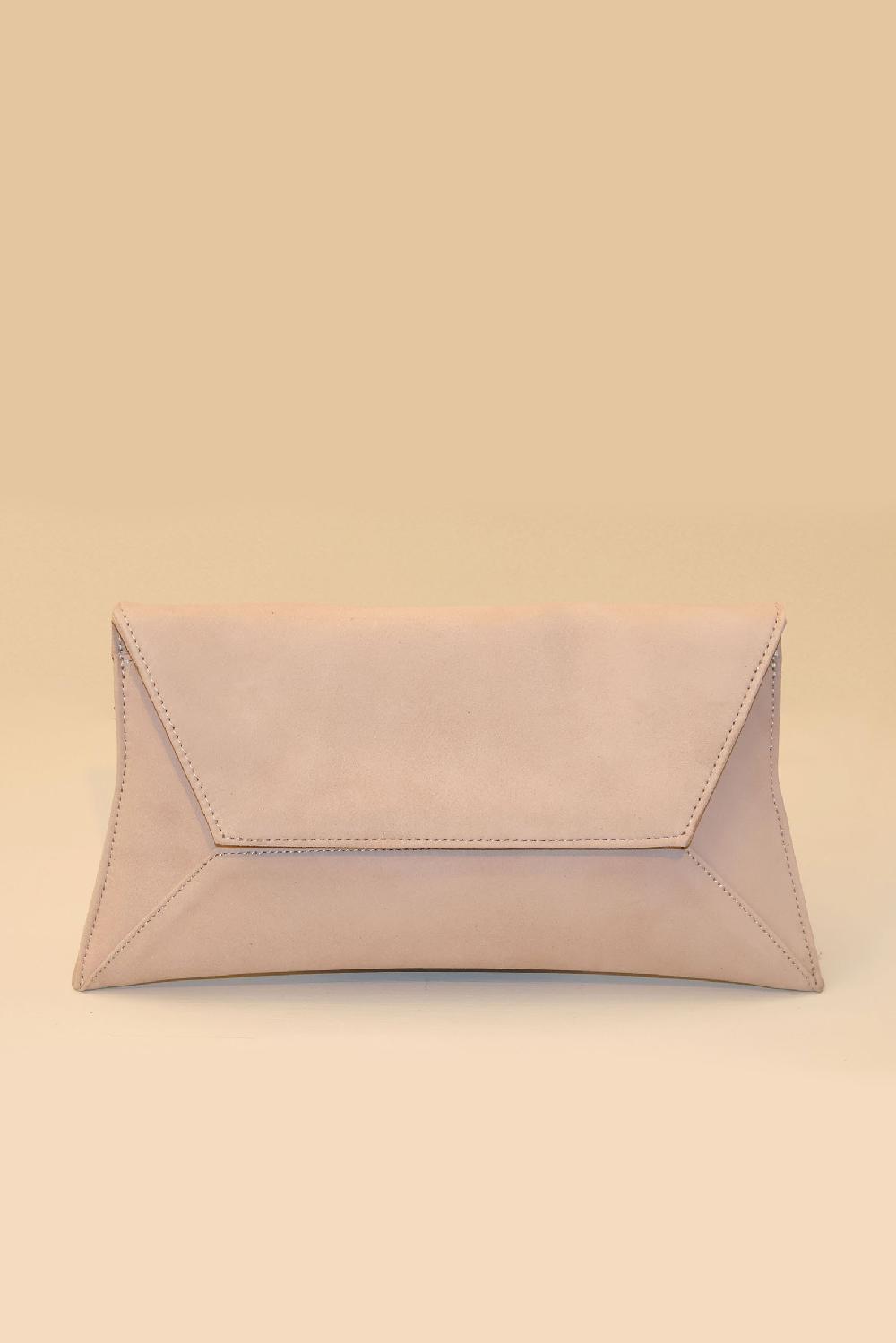 linea raffaelli Nude suéde envelope clutch