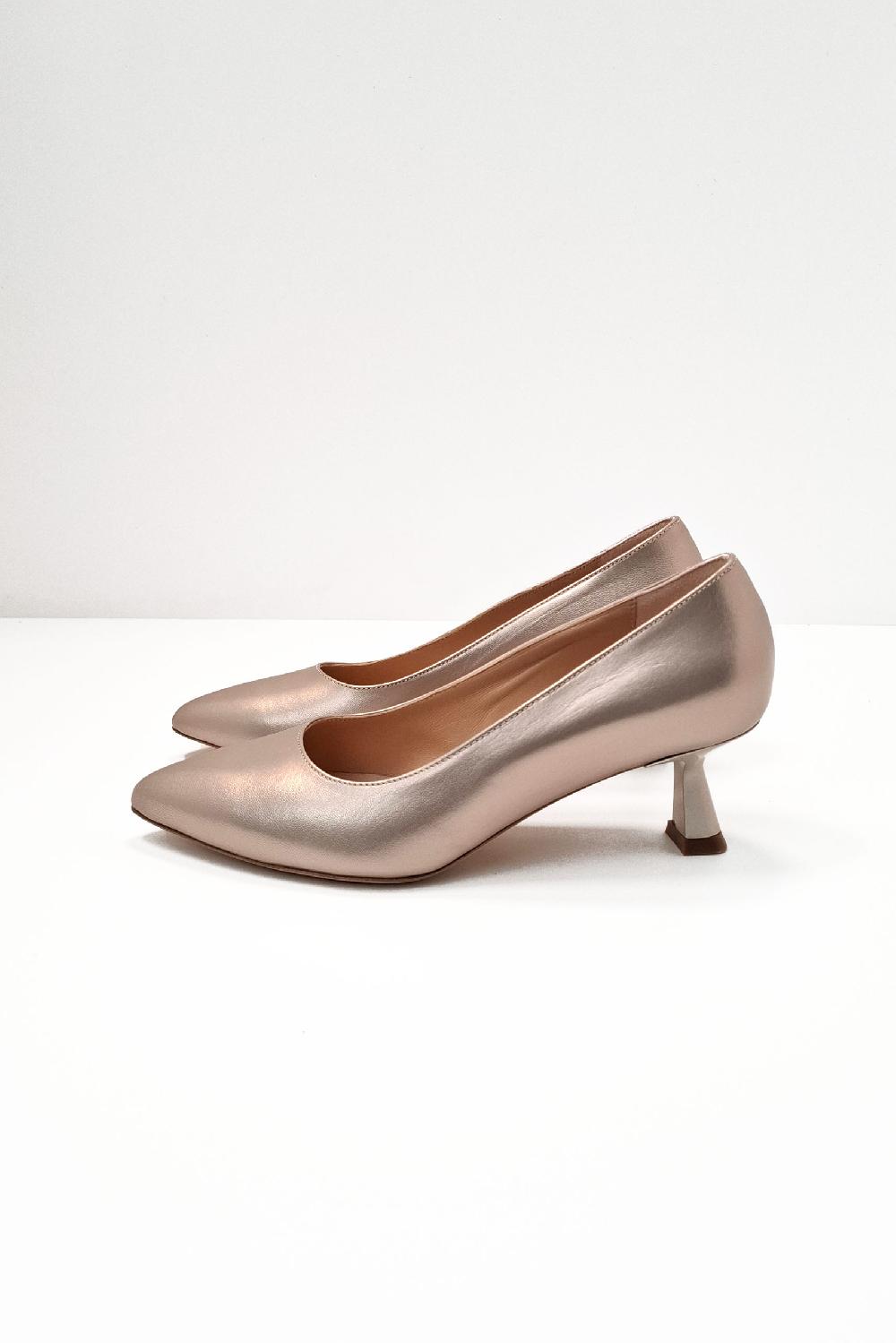 linea raffaelli Rosé gold pumps