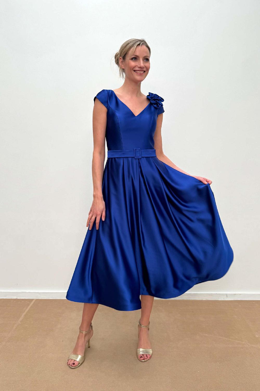 linea raffaelli Royal blue midi dress