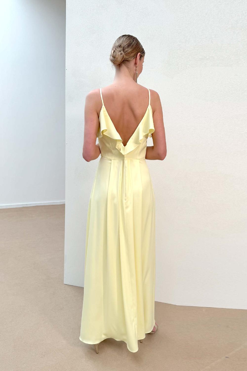 Linea Raffaelli Soft Yellow Maxi Dress
