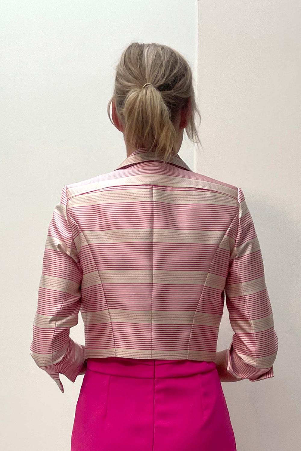 Linea Raffaelli Striped Fuchsia Jacket