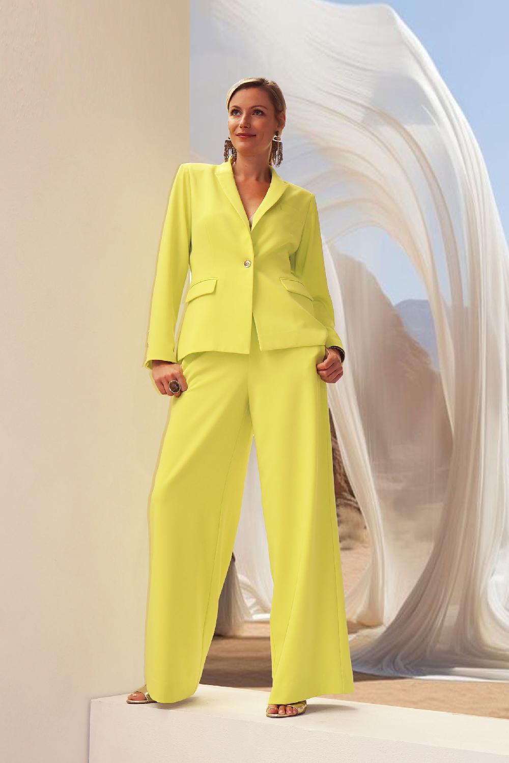 linea raffaelli Yellow blazer suit