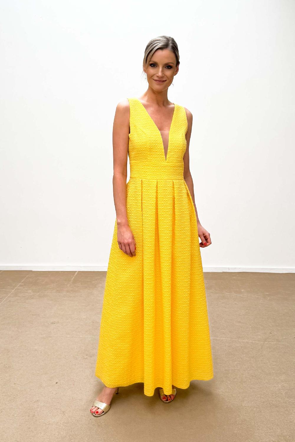 linea raffaelli Yellow maxi dress