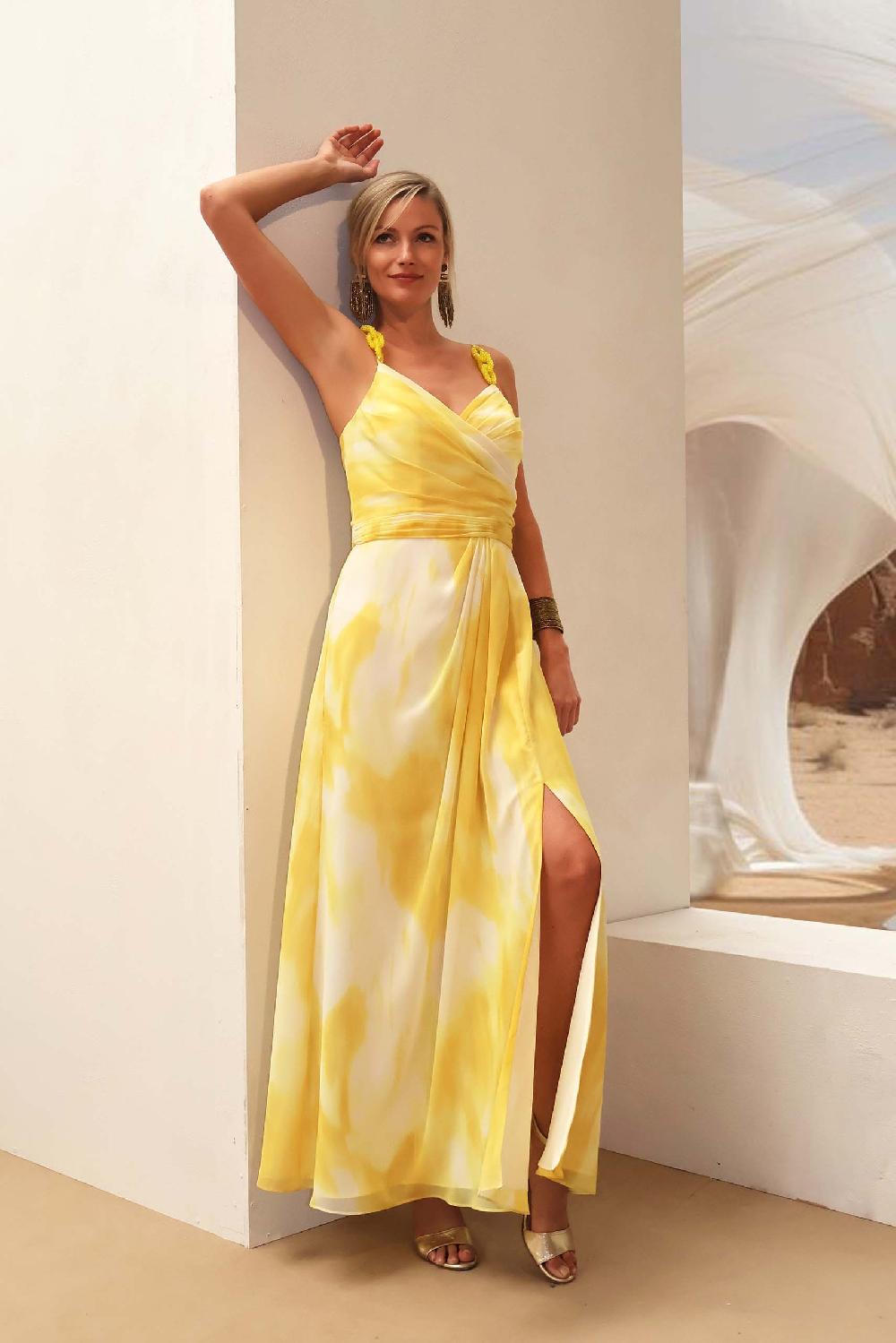 linea raffaelli Yellow & white maxi dress