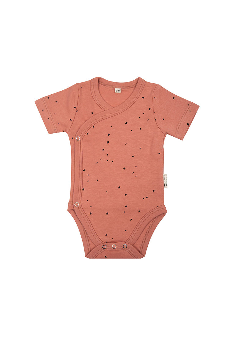 little indians Onesie Shortsleeve Dots - Canyon Clay