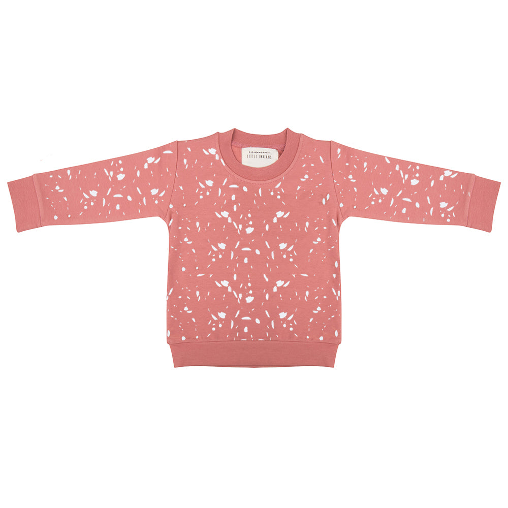little indians Sweater - Roze spetter print