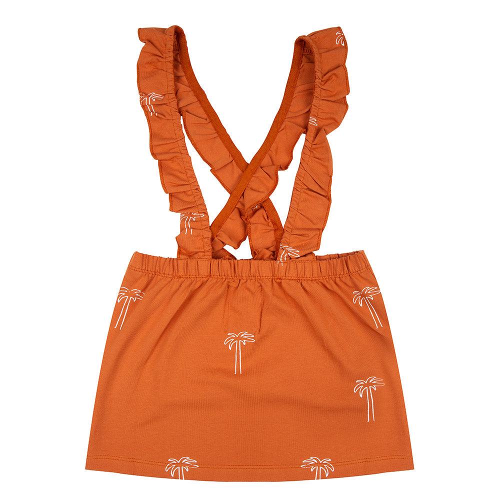little indians Salopette Dress palmtrees - Bombay Brown