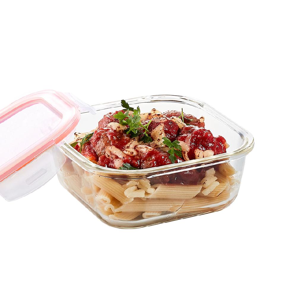 lock & lock Glazen ovenschaal met deksel 750 ml vierkant
