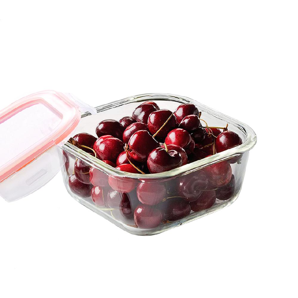 lock & lock Glazen ovenschaal met deksel 840 ml vierkant