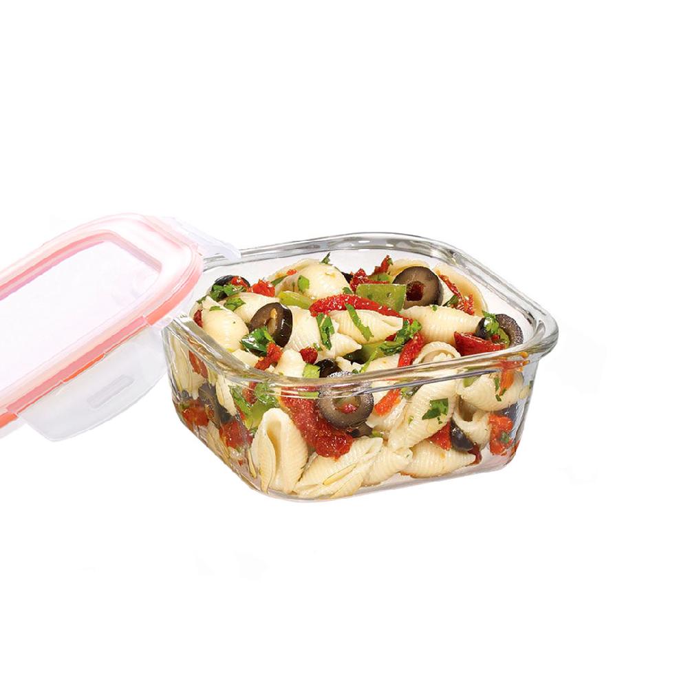 lock & lock Glazen ovenschaaltje met deksel 500 ml vierkant