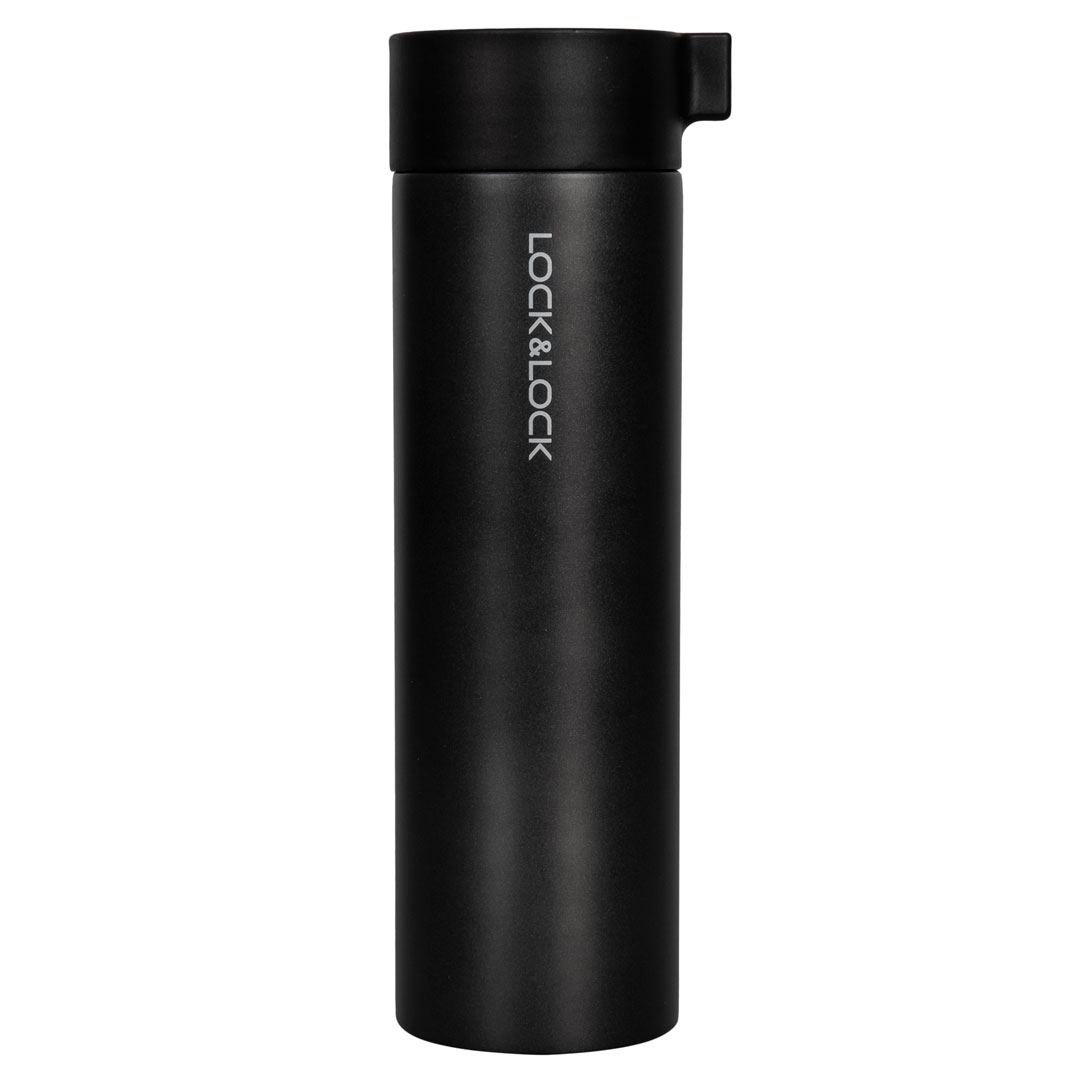 lock & lock Knob Tumbler HOT&COOL thermosfles 400 ml – Zwart