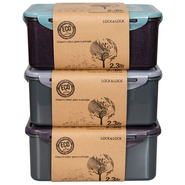 Lock & Lock ECO Vershouddozen 2300 Ml Set 3-delig