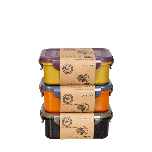 Lock & Lock ECO Vershouddozen 350 Ml Set 3-delig