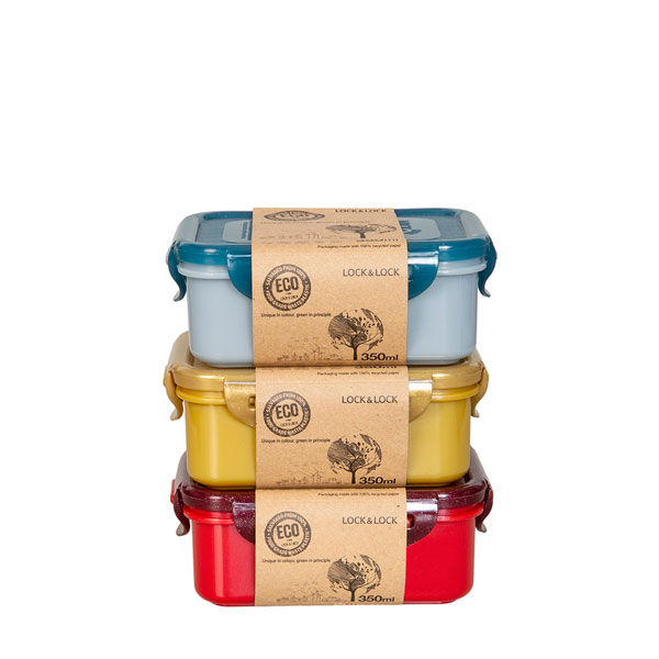 Lock & Lock ECO Vershouddozen 350 Ml Set 3-delig