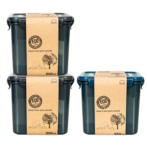 Lock & Lock ECO Vershouddozen 850 Ml Set 3-delig