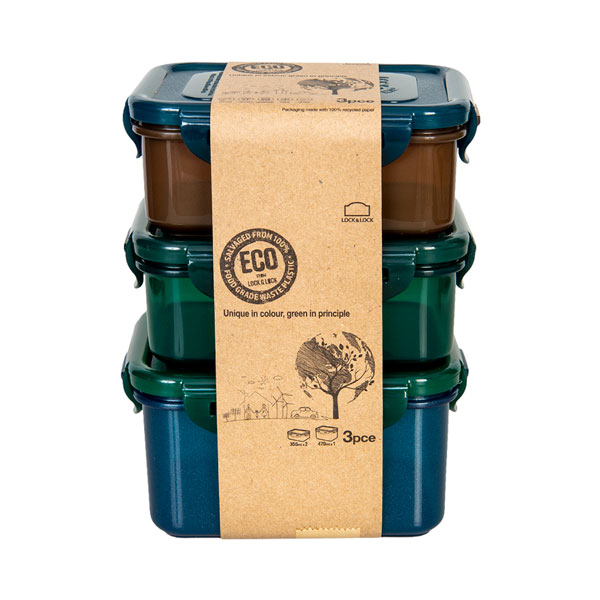 Lock & Lock ECO Vershouddozen Set 3-delig Mix Klein