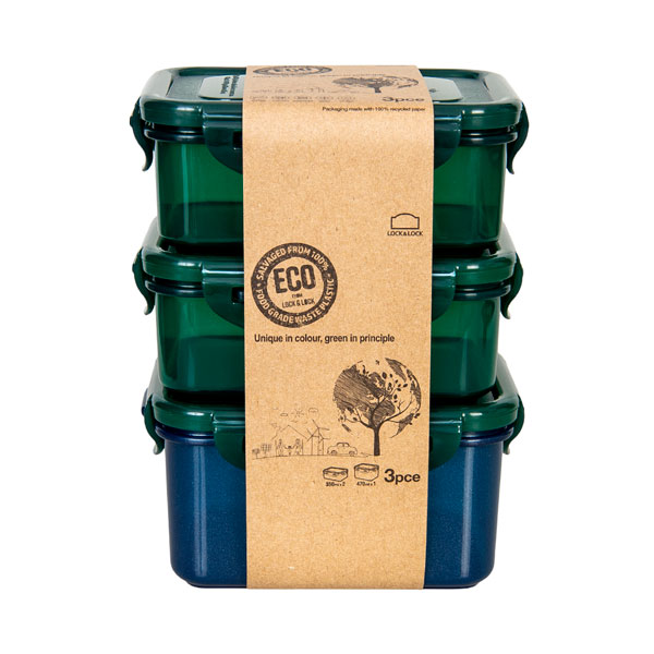 Lock & Lock ECO Vershouddozen Set 3-delig Mix Klein