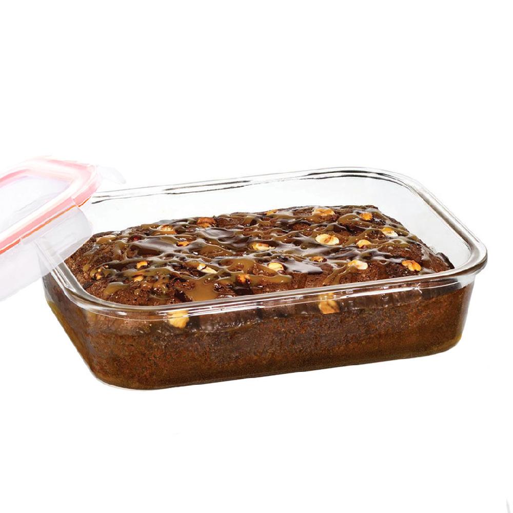 lock & lock Glazen ovenschaal met deksel 1.6 liter