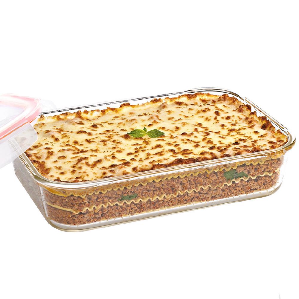 lock & lock Glazen ovenschaal met deksel 3.6 liter