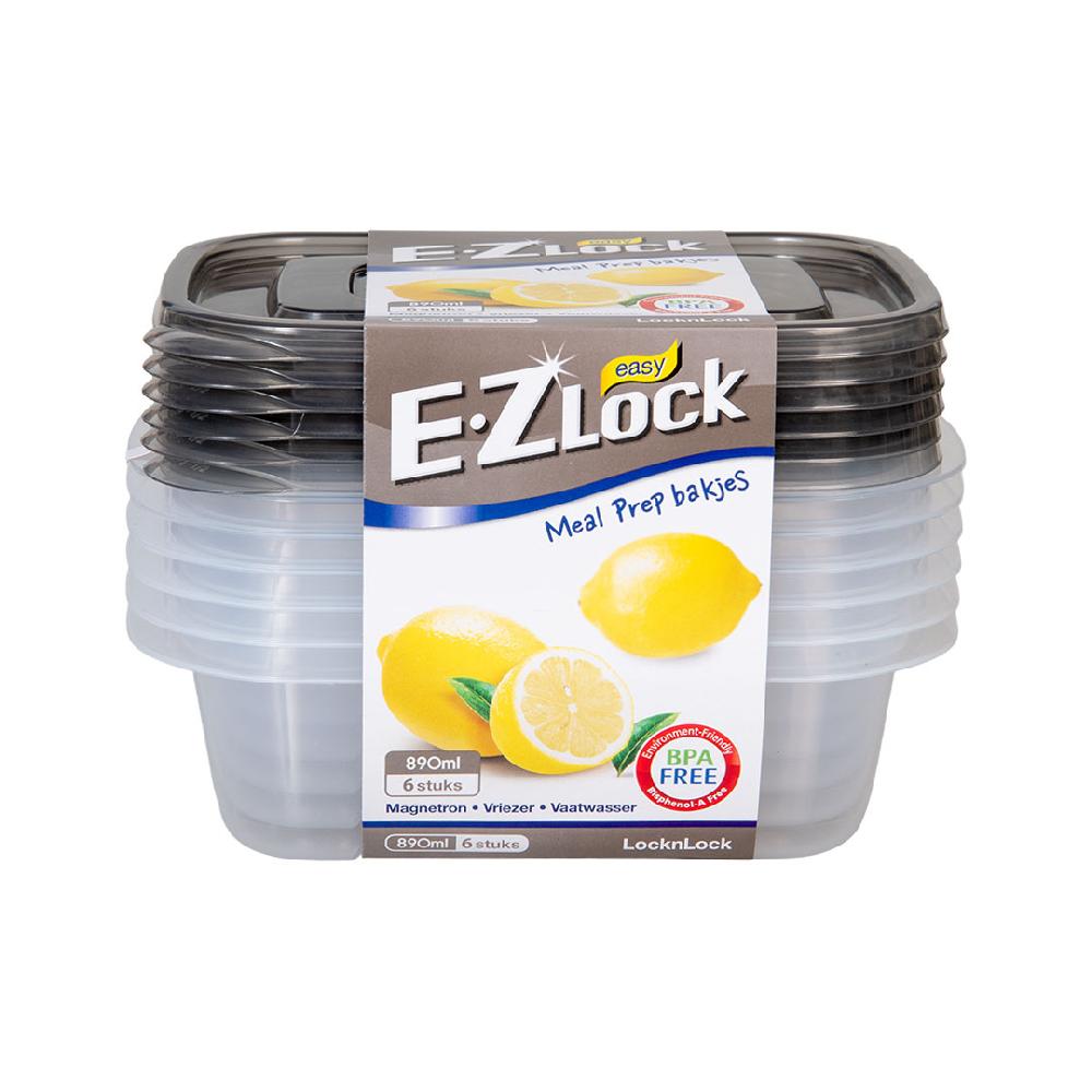 Lock & Lock Meal Prep Bakjes 890 Ml | 6 Stuks