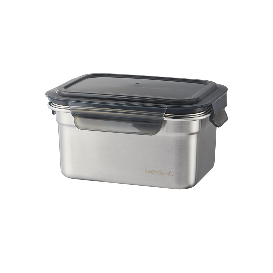 Lock & Lock RVS Vershouddoos 1000 Ml Met Gravering