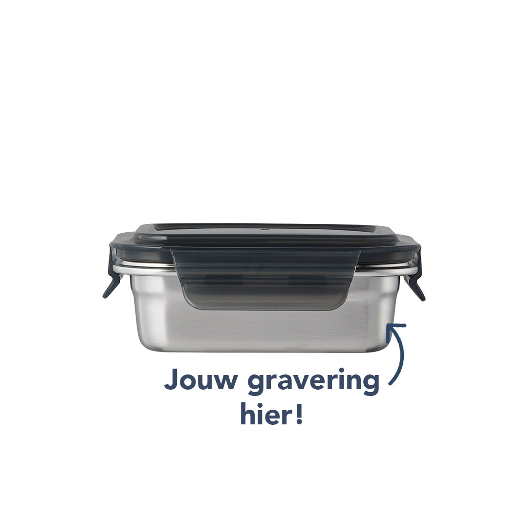 lock & lock RVS vershouddoos 400 ml met gravering