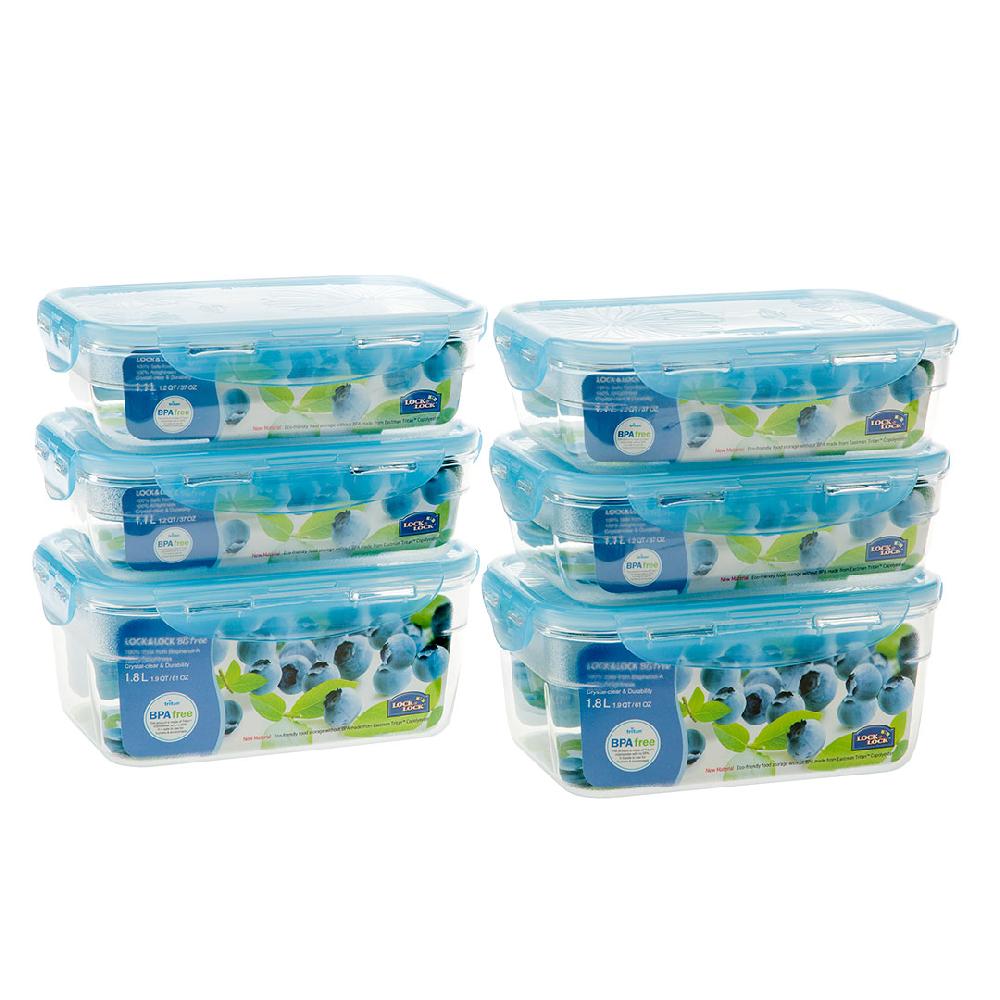 lock & lock Set vershouddozen 6-delig Tritan