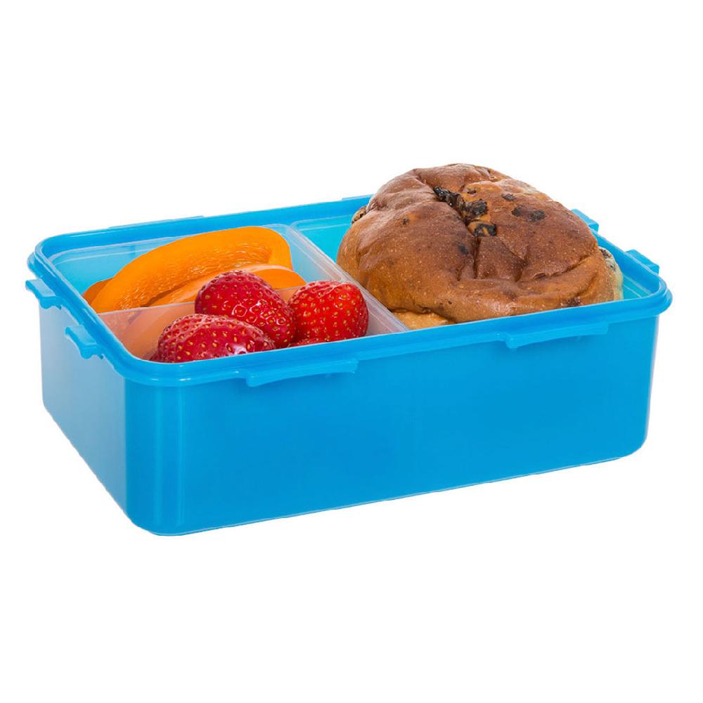 lock & lock Vershouddoos 1000 ml blauw met vakjes