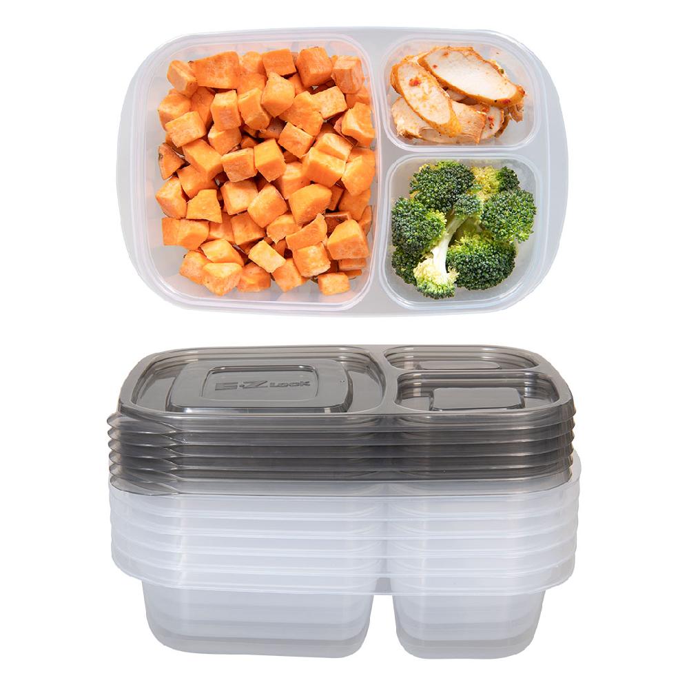 lock & lock Meal prep bakjes 965 ml met vakjes | 6 stuks