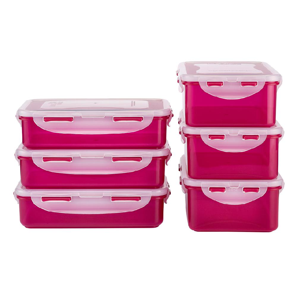 Lock & Lock Set Vershouddozen 6-delig Berries (3x 1000ml En 3x 800ml)