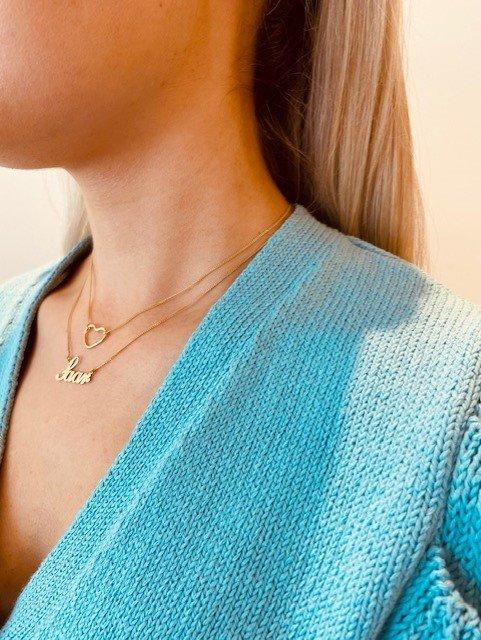 Lott. Gioielli 9 Karaat Vintage Naam Ketting 1-4 Letters