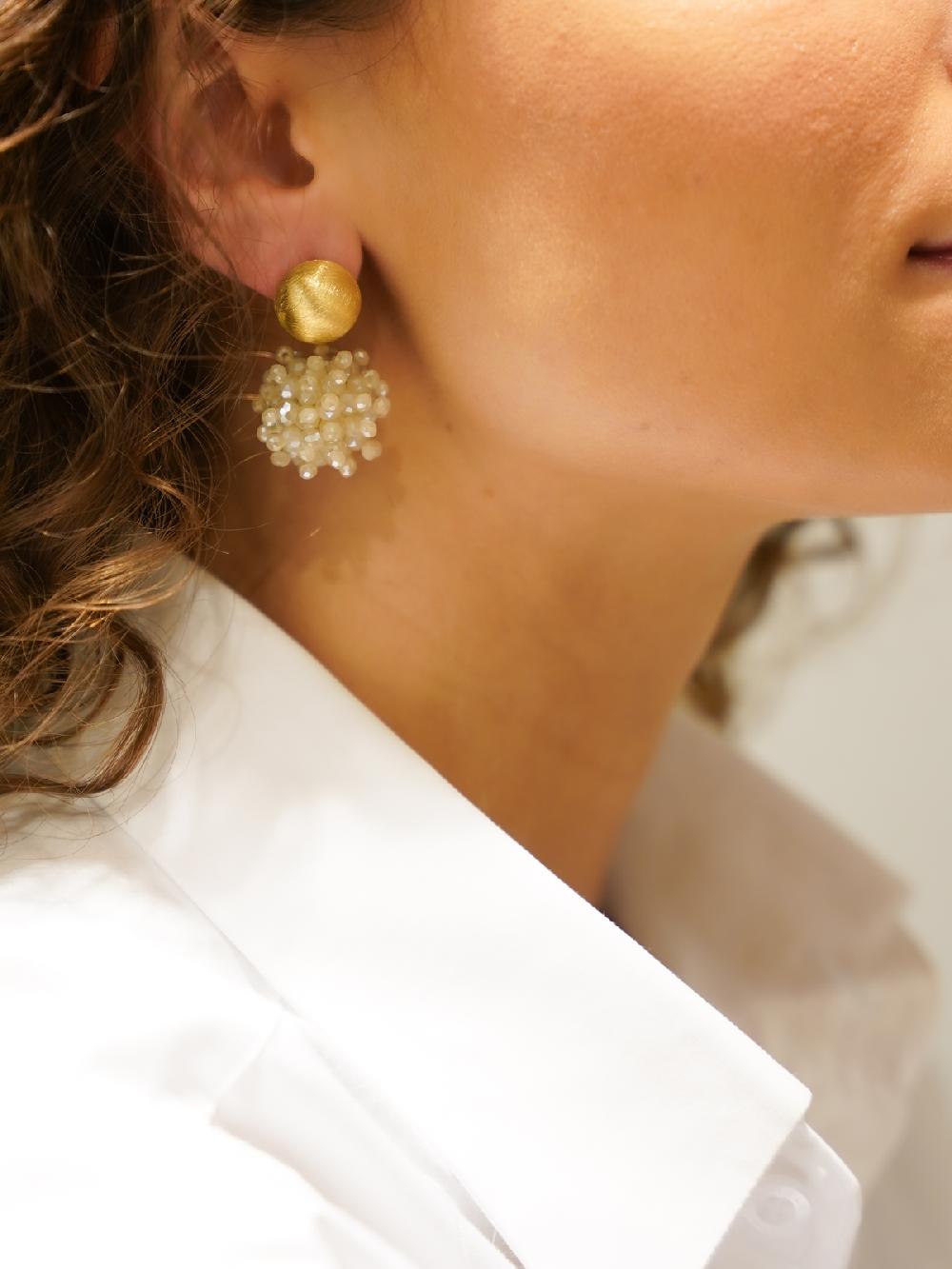 Lott. Gioielli Beige Oorbellen Jacky Globe S Double Stones