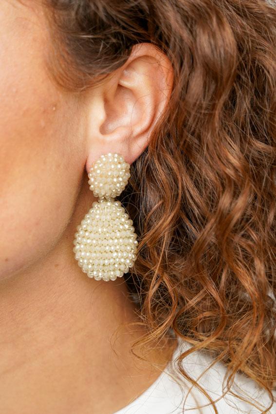 Lott. Gioielli Beige Oorbellen Kenza Glassberry Druppel M