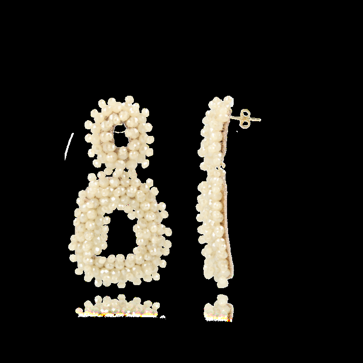 Lott. Gioielli Beige Oorbellen Rifka Glassberry Vierkant