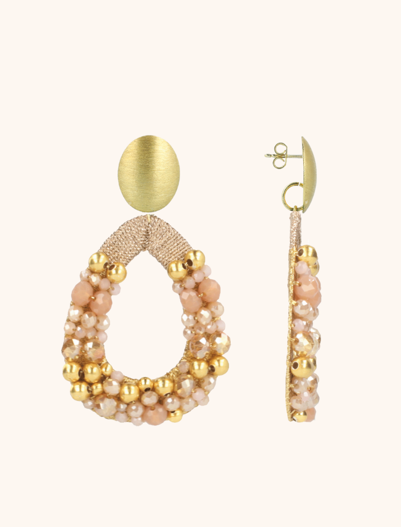 lott. gioielli Beige Tangerine Oorbellen Cis Combi Druppel L