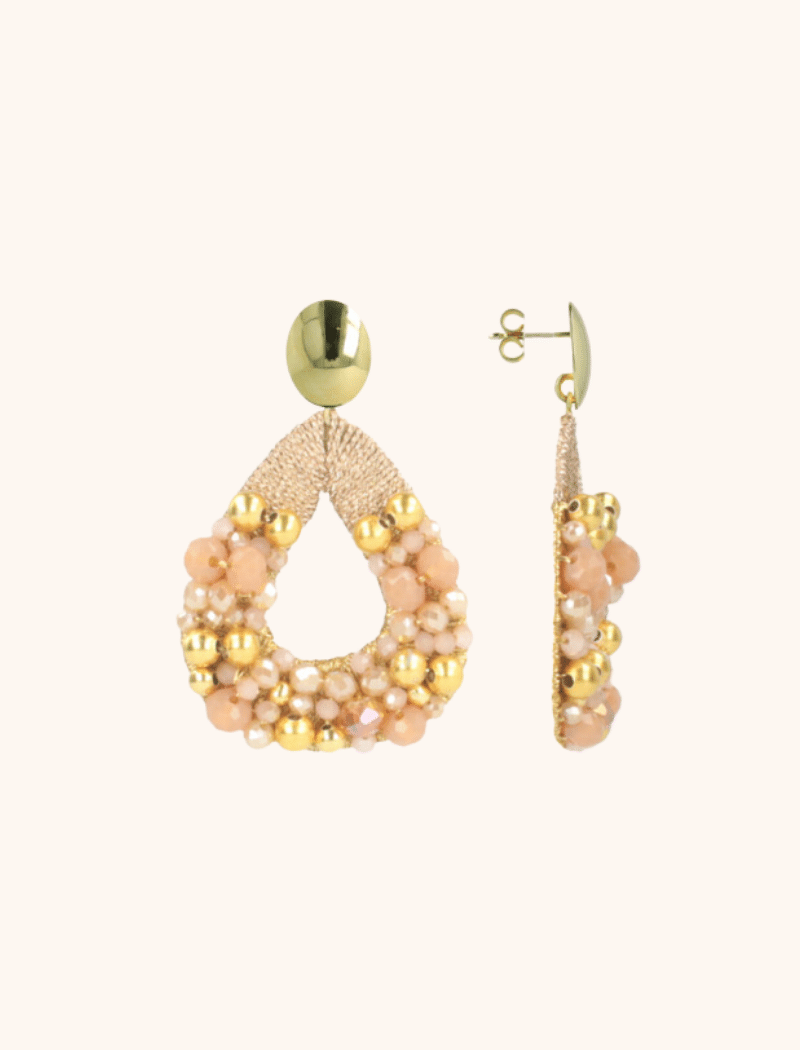 lott. gioielli Beige Tangerine Oorbellen Claar Combi Druppel S