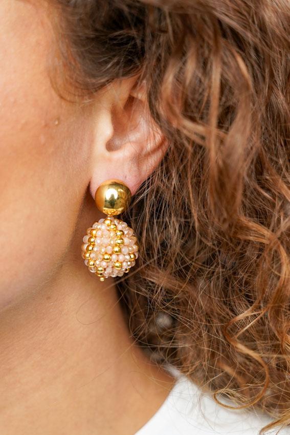 Lott. Gioielli Beige Tangerine Oorbellen Lexi Globe L