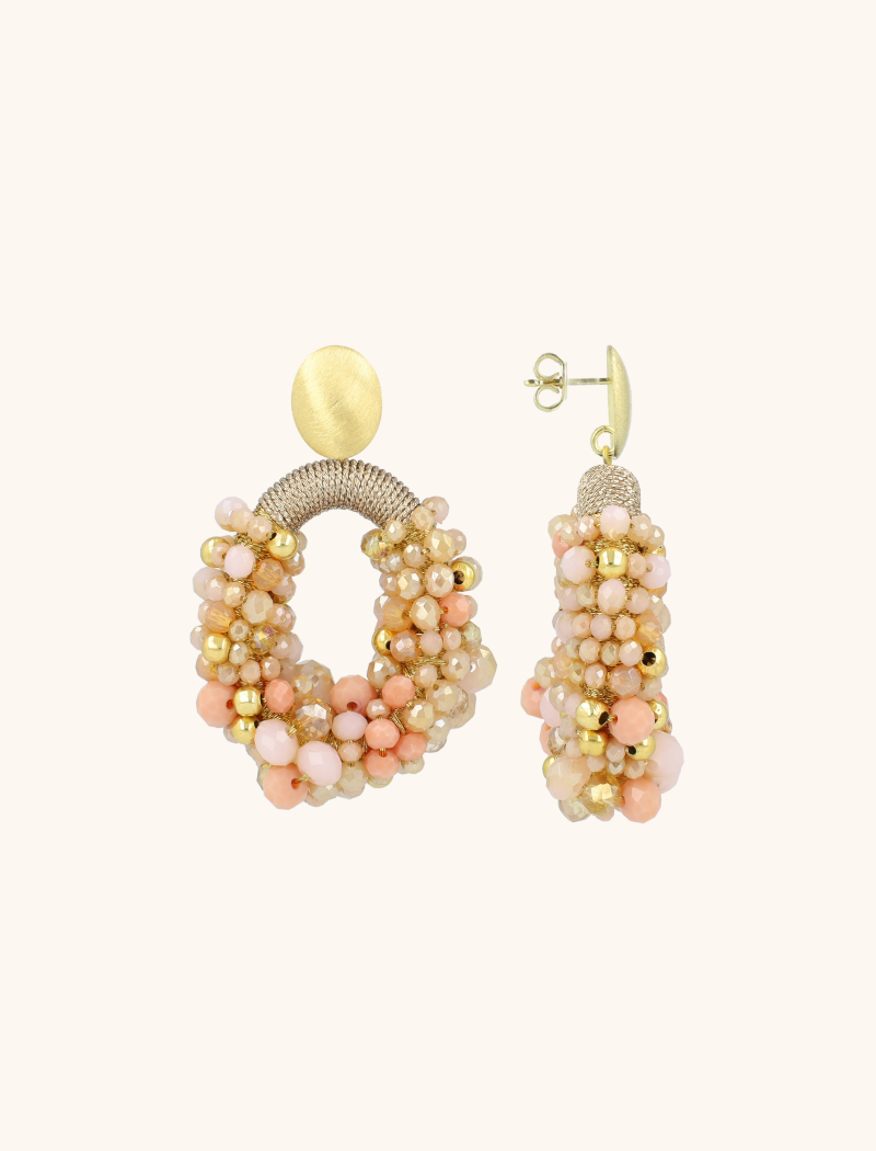 Lott. Gioielli Beige Tangerine Oorbellen Opheilia Combi Ovaal M