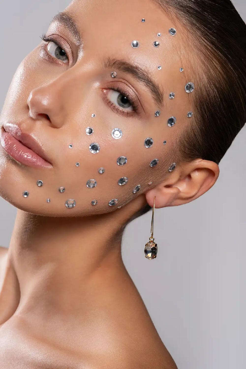 Lott. Gioielli Black Diamond Oorbellen Daan Strass Pendant S