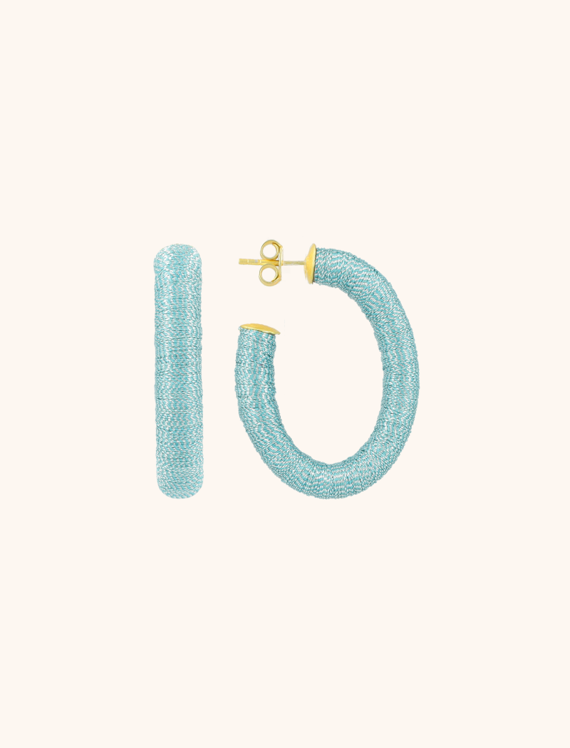 lott. gioielli Blauwe oorbellen Amara creool ovaal M