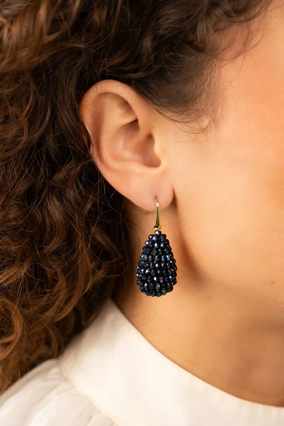 Lott. Gioielli Blauwe Oorbellen Amy Metallic Glassberry Cone S