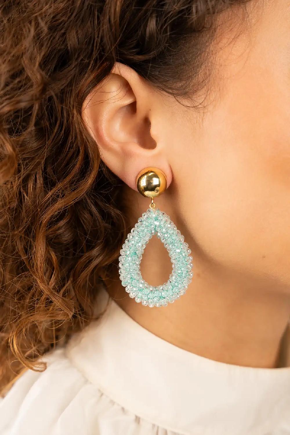 Lott. Gioielli Blauwe Oorbellen Berry Clip Druppel L