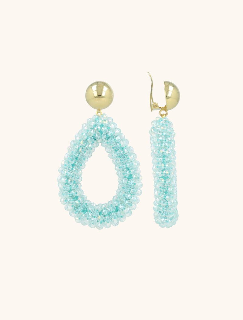 lott. gioielli Blauwe Oorbellen Berry Clip druppel L