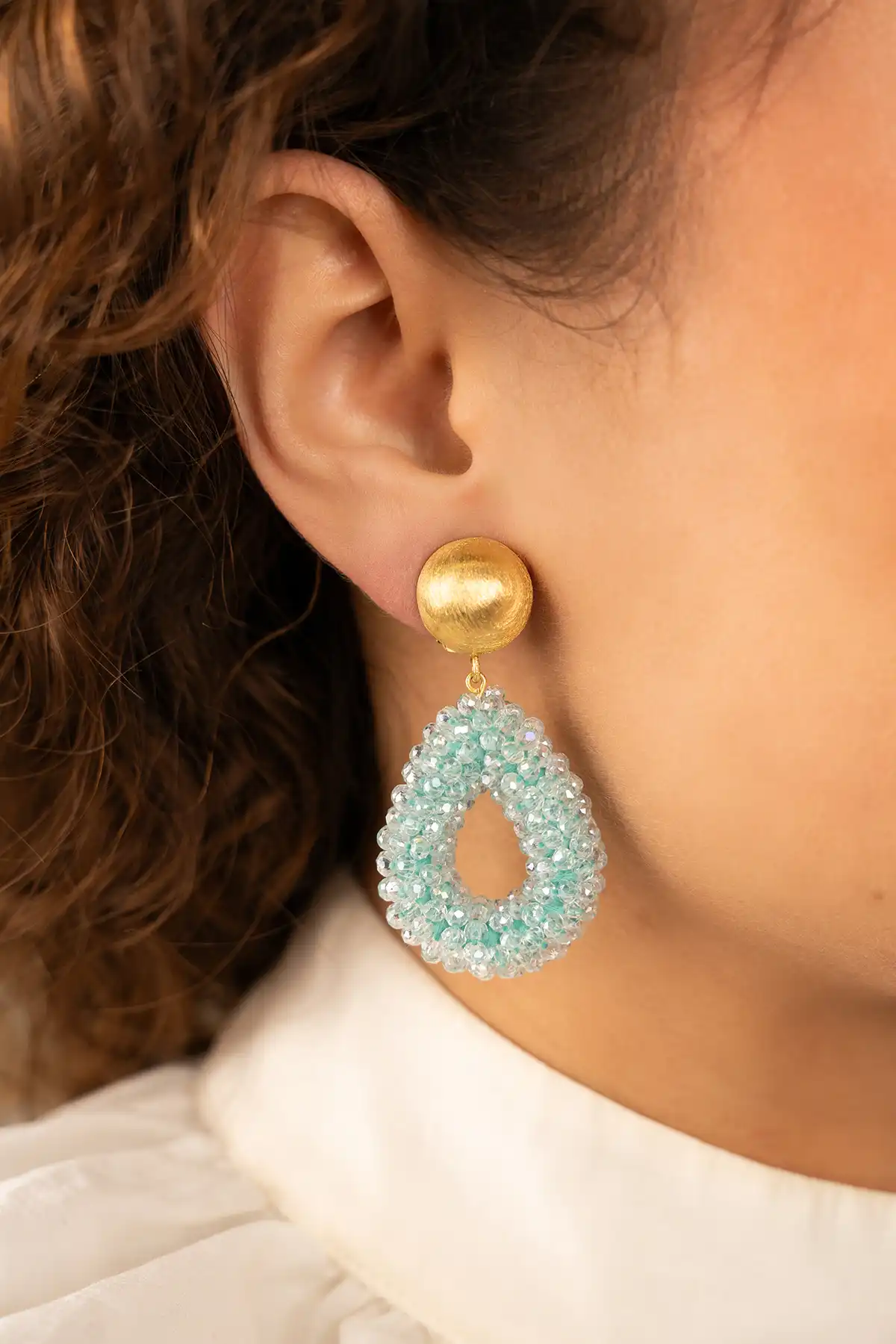 Lott. Gioielli Blauwe Oorbellen Berry Druppel S Clip