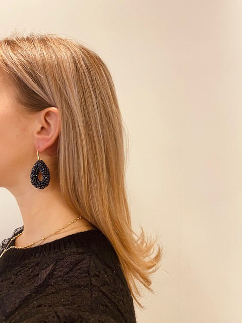 Lott. Gioielli Blauwe Oorbellen Berry Glassberry Druppel Metallic S