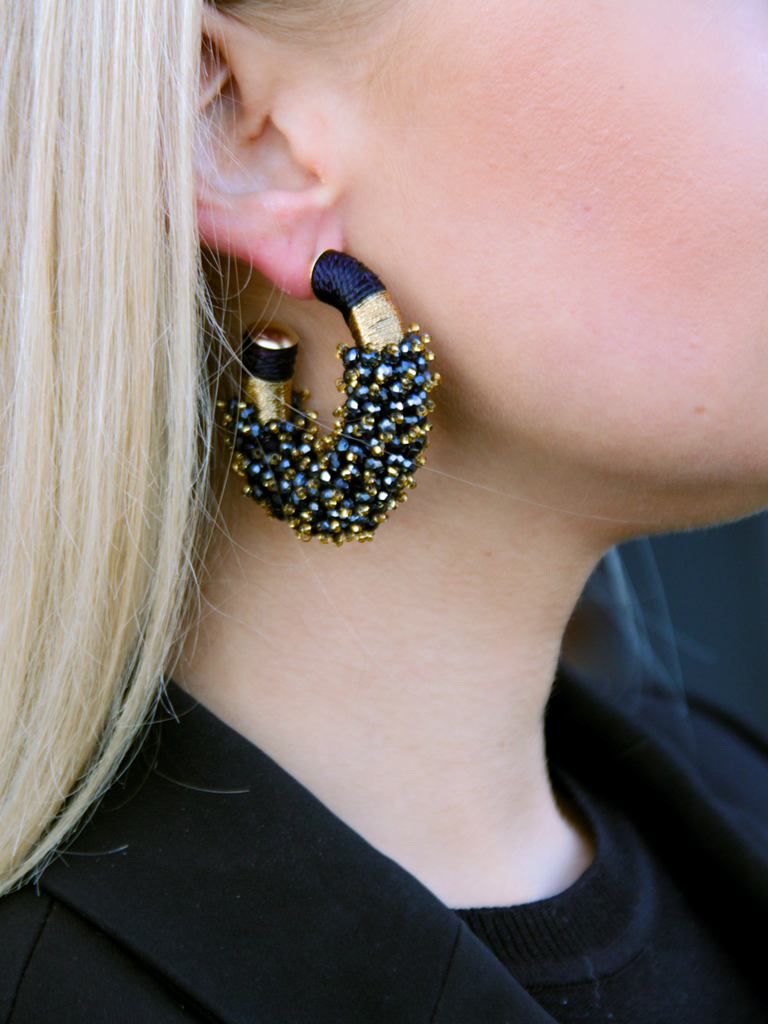 Lott. Gioielli Blauwe Oorbellen Luna Oval Double Stones