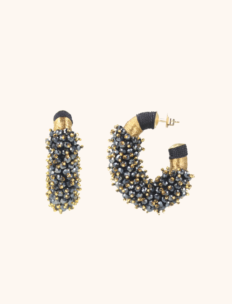 lott. gioielli Blauwe Oorbellen Luna Oval Double Stones