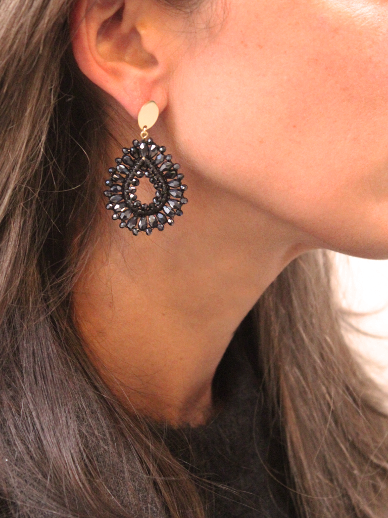 Lott. Gioielli Blauwe Oorbellen Robin Silk Drop Crystal S Metallic